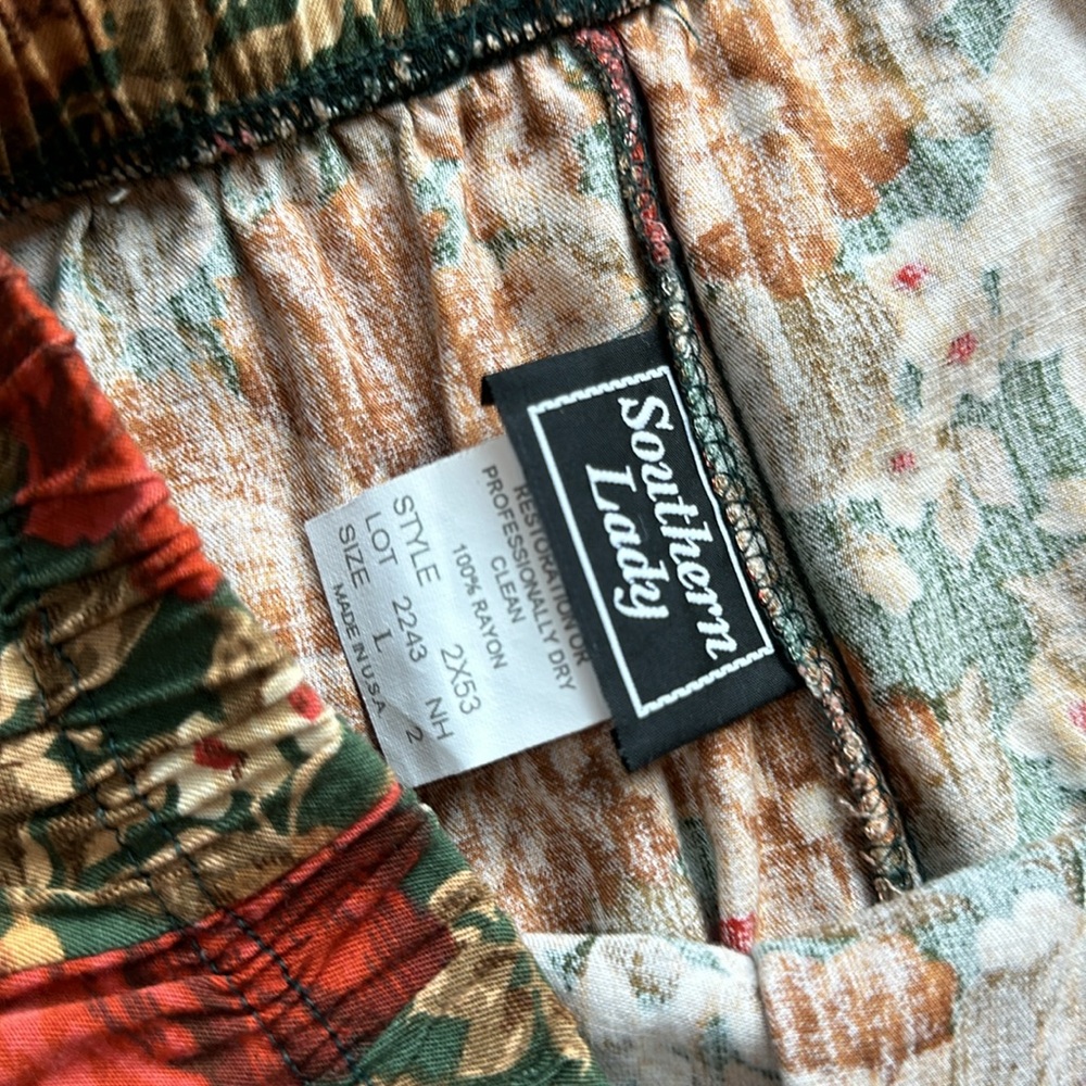 90s Floral Midi Skirt, M-L, Cottagecore - Picture 3 of 4